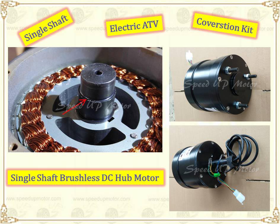 Electric ATV Convertion Kit Brushless Gearless Hub DC Motor,154H01